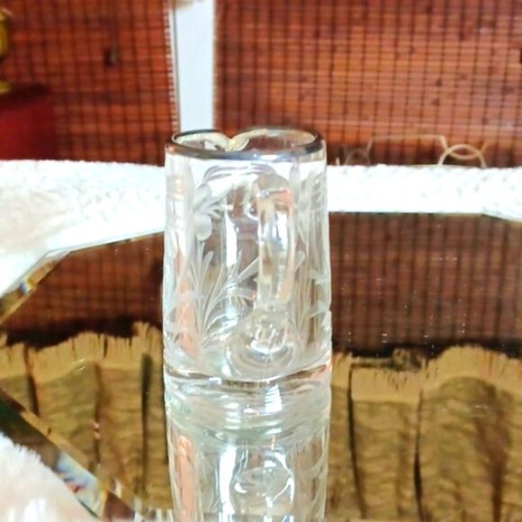 Princess house Etched Crystal Small Milk Pitcher - Picture 6 of 9